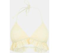 Brave Soul Neck Bikini Top With Crochet Jaune 14 (L) Female