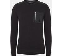 Brave Soul Neck Jumper With Patch Pocket Detail Noir de jais Petit Male