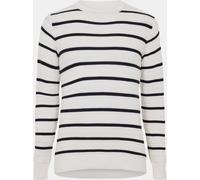 Brave Soul Neck Striped Jumper Blanc/Noir Très grand Male