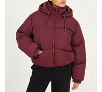 Brave Soul Womens Oversized Hooded Puffer Jacket With Pockets Bourgogne 12 (M) Female
