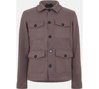 Brave Soul Pocket Faux Wool Shacket Taupe Très grand Male