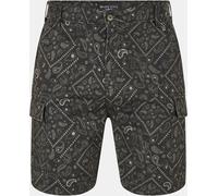 Brave Soul Print Cargo Shorts Impression au charbon de bois Moyen Male