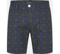 Brave Soul Print Cotton Twill Shorts Khaki/Vichy Check Petit Male