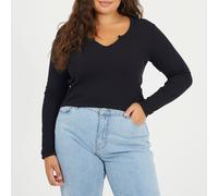 Brave Soul Ps Ls Top Noir 24 (5XL) Female