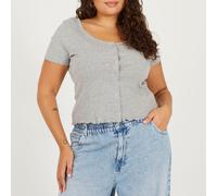 Brave Soul Ps Ssbtn Tee Marl gris 24 (5XL) Female