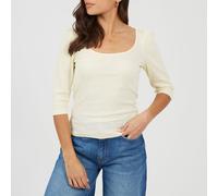 Brave Soul Puff Slv Top Crème 8 (XS) Female