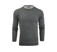 Brave Soul Pull à col rond pour homme - Bleu - Large