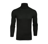 BRAVE SOUL Pull en tricot à col roulé pour homme, Noir - 4., XL