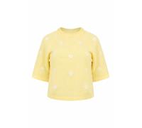 BRAVE SOUL Pull-over jaune / blanc, Taille S