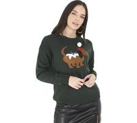 Brave Soul - Pull pour femme - Design de Noël 1524 (S) (Vert profond)