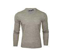 Brave Soul - 'Quazar' - Jumper - Pullover - V-Neck - Homme (Argent Gris Marl) M