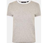 Brave Soul Ringer T-Shirt Gris chiné/Blanc 12 (M) Female