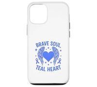 Brave Soul - Sensibilisation au cœur Sarcelle Coque pour iPhone 12/12 Pro