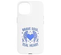 Brave Soul - Sensibilisation au cœur Sarcelle Coque pour iPhone 15