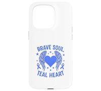 Brave Soul - Sensibilisation au cœur Sarcelle Coque pour iPhone 15 Pro