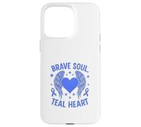Brave Soul - Sensibilisation au cœur Sarcelle Coque pour iPhone 15 Pro Max