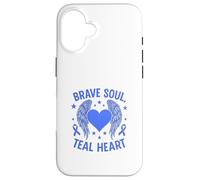 Brave Soul - Sensibilisation au cœur Sarcelle Coque pour iPhone 16