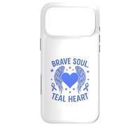 Brave Soul - Sensibilisation au cœur Sarcelle Coque pour iPhone 17 Pro Max