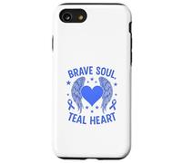 Brave Soul - Sensibilisation au cœur Sarcelle Coque pour iPhone SE (2020) / 7/8