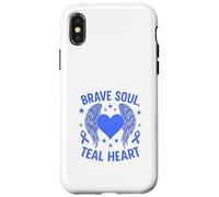 Brave Soul - Sensibilisation au cœur Sarcelle Coque pour iPhone X/XS