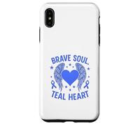 Brave Soul - Sensibilisation au cœur Sarcelle Coque pour iPhone XS Max