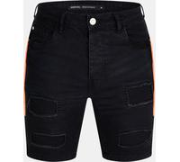 Brave Soul Short With Biker Patch Detail Lavage au charbon de bois Petit Male