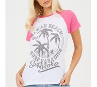 Brave Soul Shrt Slv Tee Blanc/Corail 14 (L) Female