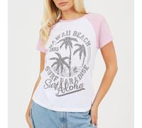 Brave Soul Shrt Slv Tee Blanc/Lilas 12 (M) Female