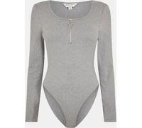 Brave Soul Sleeve Bodysuit With Zip Marl gris 14 (L) Female
