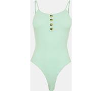 Brave Soul Strap Button Through Bodysuit menthe poivrée 12 (M) Female
