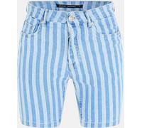 Brave Soul Stripe Denim Shorts Bleu/Marine Petit Male