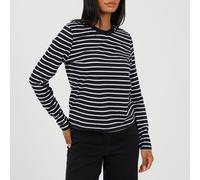 Brave Soul Strpe Ls Tee Blanc/Noir 16 (XL) Female