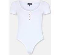 Brave Soul Bodysuit With Button Detail Blanc 8 (XS) Female