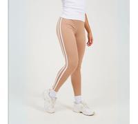 Brave Soul Taupe Leggings With Stripe Detail Taupe/Blanc Rayé 14 (L) Female