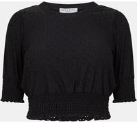 Brave Soul Top With Shirred Sleeves Noir 14 (L) Female