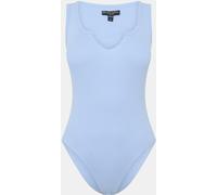 Brave Soul Vest Style Notch Neck Bodysuit Bleu ciel 14 (L) Female