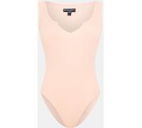 Brave Soul Vest Style Notch Neck Bodysuit Pêche Rosée 10 (S) Female