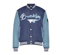 Brave Soul Veste universitaire pour homme avec fermeture à boutons, bleu marine/bleu, L
