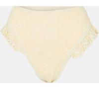 Brave Soul Waisted Bikini Bottoms With Crochet Detail Jaune 12 (M) Female