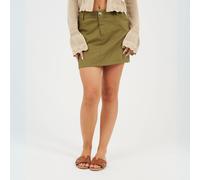 Brave Soul Womens Denim Mini Skirt With Cargo Pockets Kaki 10 (S) Female