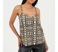 Brave Soul Womens Flowy Cami In Snake Print Serpent 8 (XS) Female