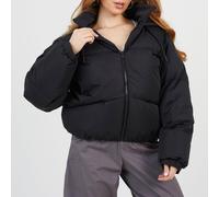 Brave Soul Womens Oversized Hooded Puffer Jacket With Pockets Noir/Noir 8 (XS) Female