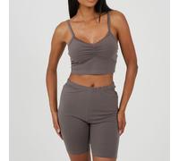 Brave Soul Womens Strappy Vest & Shorts Lounge Set Gris 10 (S) Female