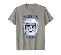 Brave Space Astronaute Bear T-Shirt avec imprimé Ours d'astronaute T-Shirt