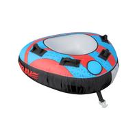 BRAVE SPORTS - Bouée Tractée Triangolaire Compacte 1 Place - 4 Poignées Renforcées et Valve Boston - Bateau Gonflable en PVC et Nylon - Bateau pour Nage en Eau Libre - 125×125×35 cm