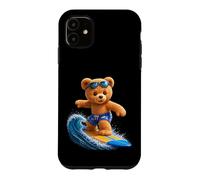 Brave Teddy Bear Riding The Waves Planche de Surf Shapes Mania Coque pour iPhone 11
