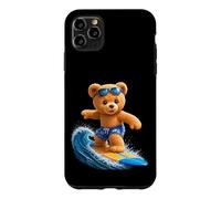 Brave Teddy Bear Riding The Waves Planche de Surf Shapes Mania Coque pour iPhone 11 Pro Max