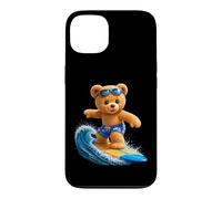 Brave Teddy Bear Riding The Waves Planche de Surf Shapes Mania Coque pour iPhone 13