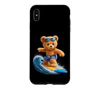 Brave Teddy Bear Riding The Waves Planche de Surf Shapes Mania Coque pour iPhone XS Max