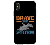 Brave The Storm Flying Beast Myth Dragon Whisperer Coque pour iPhone X/XS